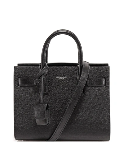 Shop Saint Laurent Nano Sac De Jour Black Leather Handbag