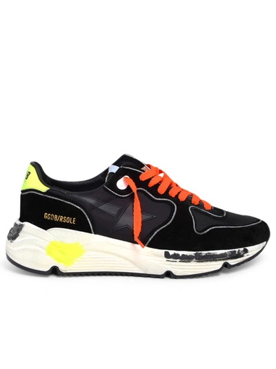 Shop Golden Goose Running Black Cotton Sneakers