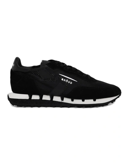 Shop Ghoud Black Fabric Sneakers