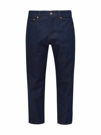 Shop Ami Alexandre Mattiussi Blue Cotton Jeans