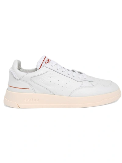 Shop Ghoud White Leather Sneakers