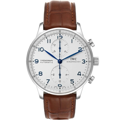 Shop Iwc Schaffhausen Portuguese Chronograph Automatic Steel Mens Watch Iw371417 In Not Applicable