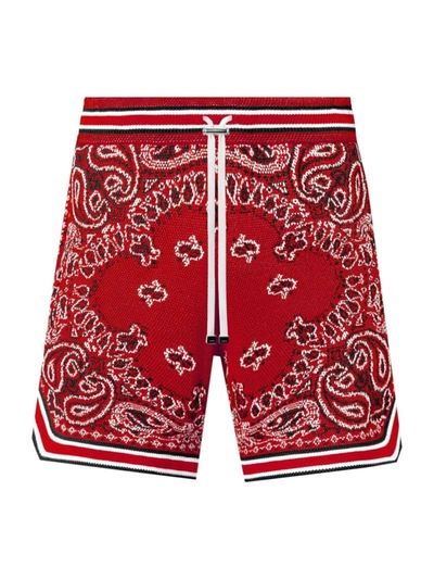 Shop Amiri Bandana B-ball Shorts, Red