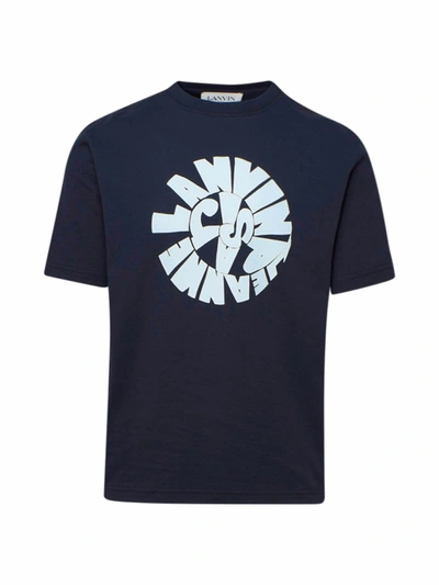 Shop Lanvin Blue Cotton T-shirt