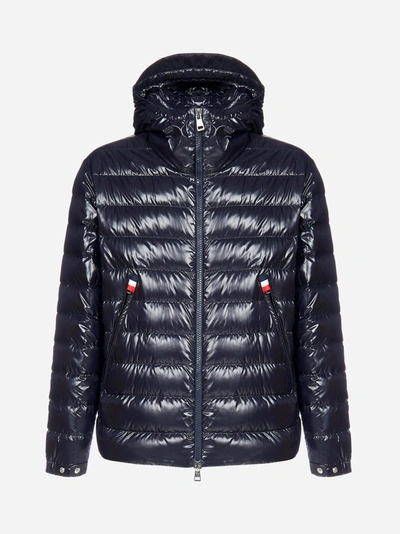 Shop Moncler Blesle Quilted Nylon Hooded Down Jacket