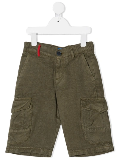 Shop Fay Side Flap-pocket Cargo Shorts In Green