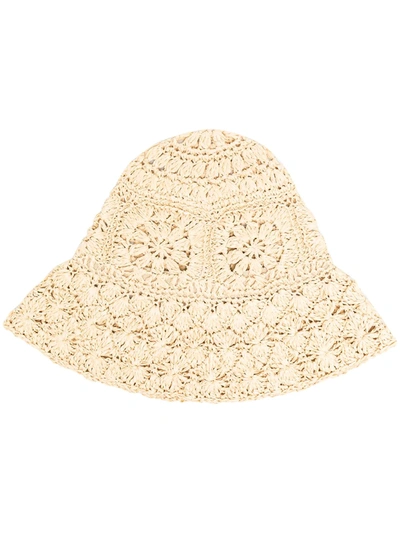 Shop Philosophy Di Lorenzo Serafini Open-knit Sun Hat In Neutrals