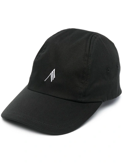 Shop Attico Embroidered Logo Baseball Cap In Black