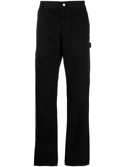 Shop Carhartt Straight-leg Trousers In Black