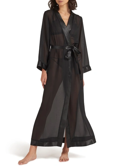 Shop Bluebella Marcella Long Kimono Robe In Black