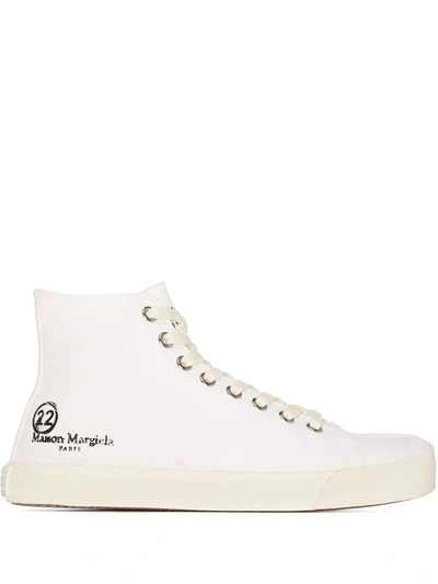 Shop Maison Margiela Tabi High-top Sneakers In White