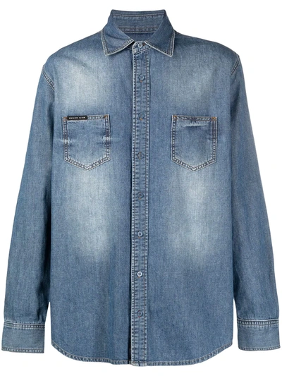 Shop Philipp Plein Button-down Shirt In Blue