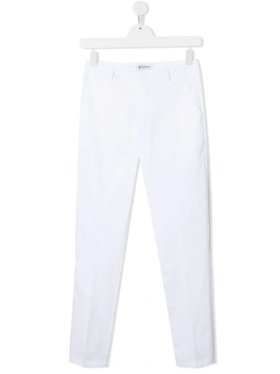 Shop Dondup Teen Slim-fit Trousers In White