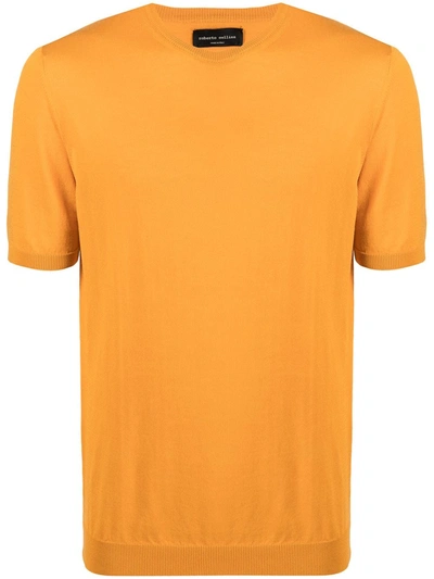 Shop Roberto Collina Short-sleeve Knit Jumper In Yellow