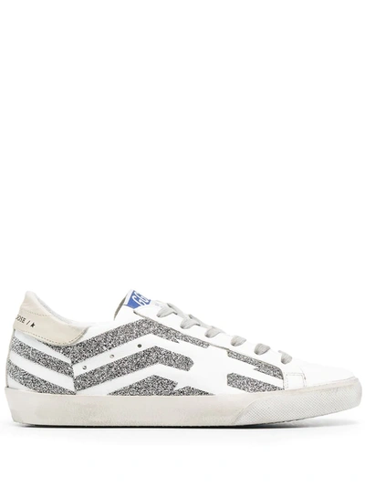 Shop Golden Goose Super-star Flag-motif Low-top Sneakers In White
