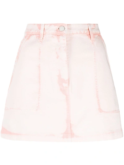 Alberta Ferretti Alberta Ferreti Miniskirt With Degraded Print In Pink