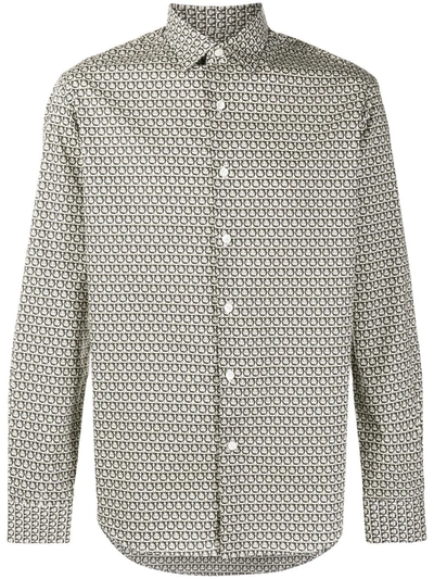 Shop Ferragamo Cotton Shirt In White