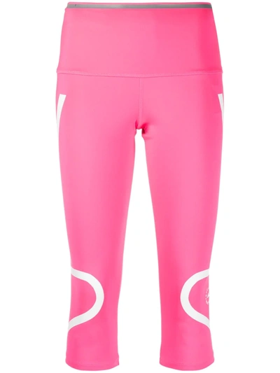 Shop Adidas By Stella Mccartney Three-quarter Length Sports Leggings In Pink