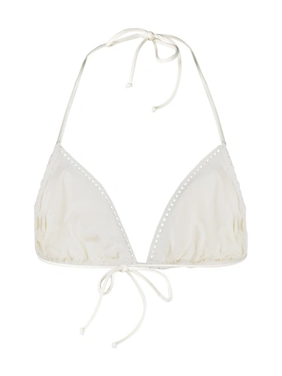 Shop Ermanno Scervino Bikini Top In White