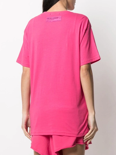 Ireneisgood Pink Jersey T-shirt With Print In Violet