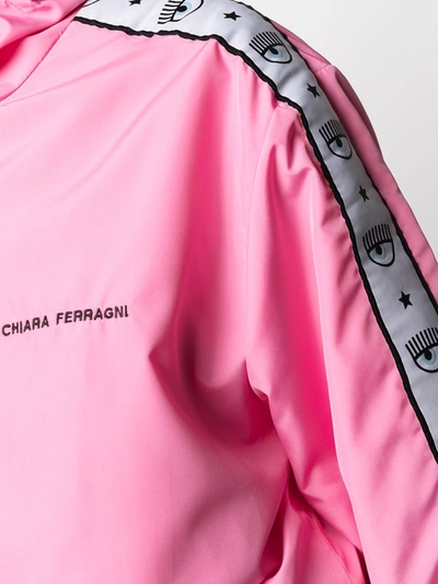 Shop Chiara Ferragni Logomania Zipped Jacket In Pink