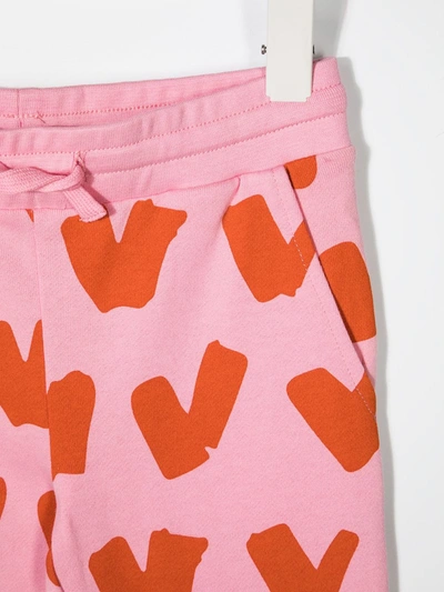 Shop Stella Mccartney Heart-print Track Pants In Pink