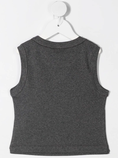 Brunello Cucinelli Crew-neck Tank Top In Grey