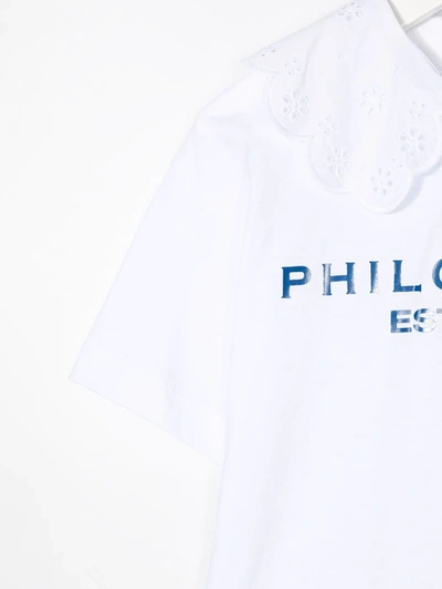 Shop Philosophy Di Lorenzo Serafini Logo-print Short-sleeved T-shirt In White