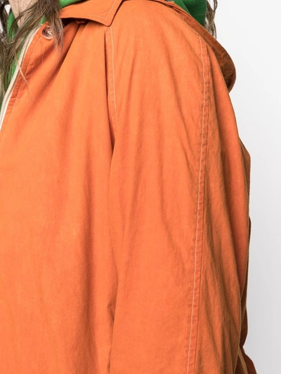 Pre-owned Burberry 1980s Hooded Parka In Orange