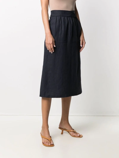 Pre-owned Giorgio Armani 1990s Knee-length Wrap Skirt In Blue