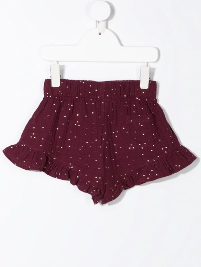 Shop Caffe' D'orzo Rhinestone-embellished Shorts In Red