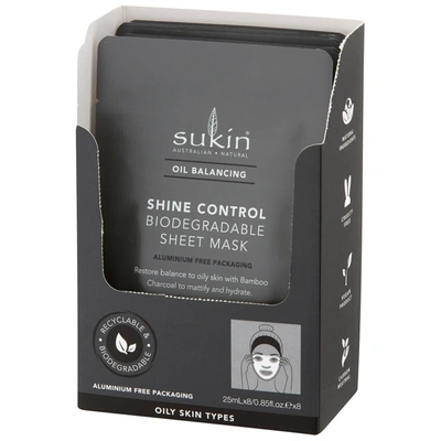 Shop Sukin Oil Balancing Shine Control Sheet Mask Sachet 200ml (pack Of 8)