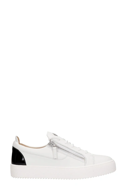 Shop Giuseppe Zanotti Sneakers In White Leather