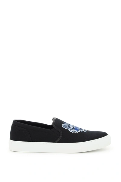 Shop Kenzo K-skate Slip-on Sneakers In Black (black)