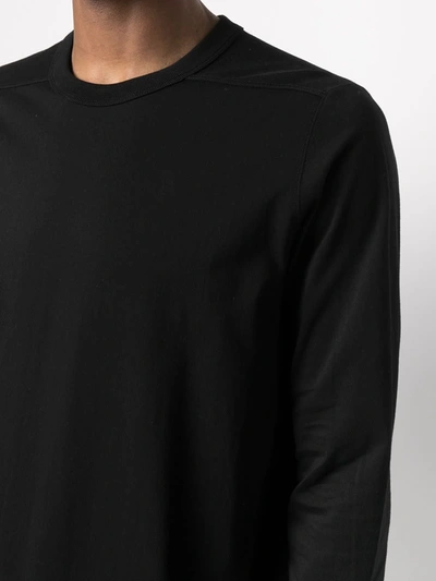 Shop Rick Owens Long-sleeved Shirt In Black Jersey