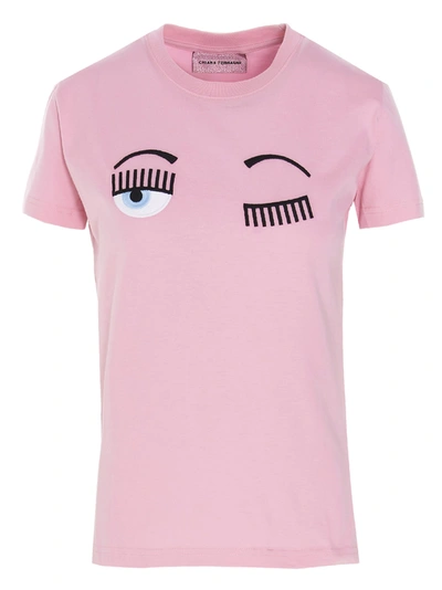Shop Chiara Ferragni Flirting T-shirt In Pink