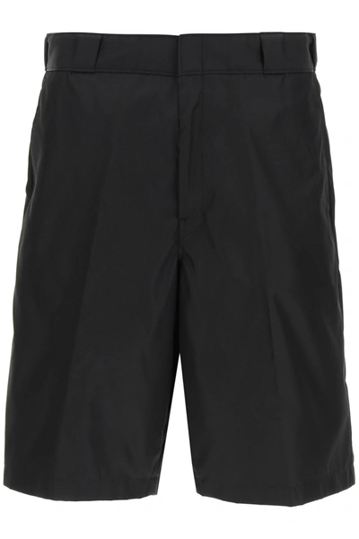 Shop Prada Re-nylon Gabardine Bermudas