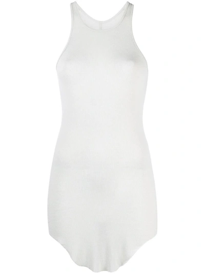 Shop Rick Owens White Tank Top In Viscose And Silk