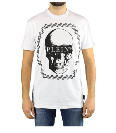 Shop Philipp Plein Ss Skull White T-shirt In Bianco