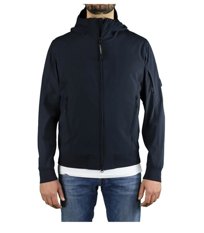 Shop C.p. Company Shell R Navy Blue Hooded Jacket