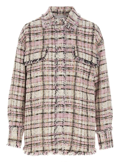 Shop Msgm Overshirt In Multicolor