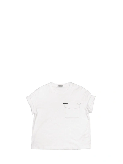 Shop Brunello Cucinelli Cotton Jersey T-shirt With Pocket And Monile In White