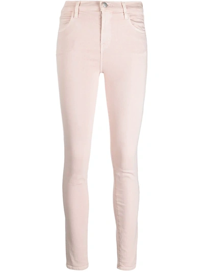 Shop J Brand Maria High-rise Skinny Jeans In Pink