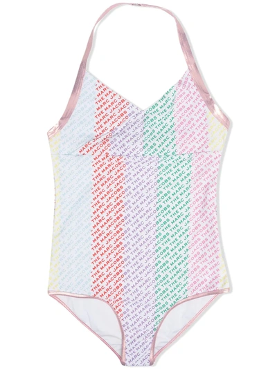 Shop The Marc Jacobs Teen Logo-print Swimsuit In White