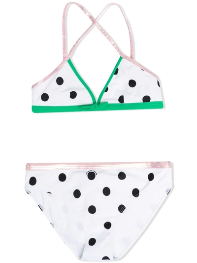 Shop The Marc Jacobs Teen Polka Dot-print Bikini In White