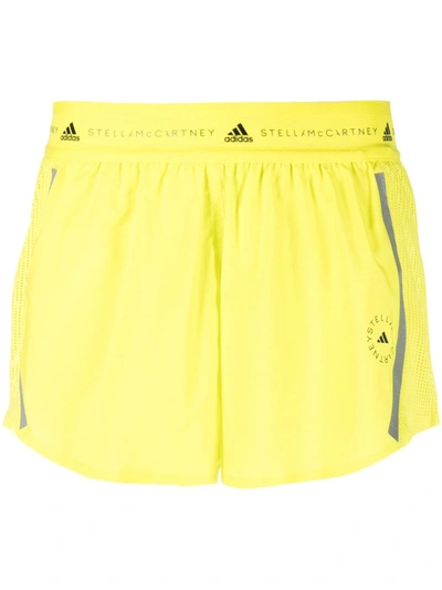 Shop Adidas By Stella Mccartney Truepace Multipurpose Shorts In Yellow