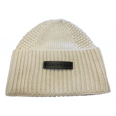 Pre-owned Louis Vuitton White Wool Hat