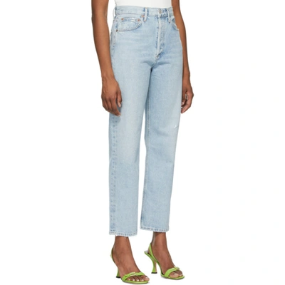 Shop Agolde Blue '90s Mid-rise Loose Fit Jeans In Semi Tropic