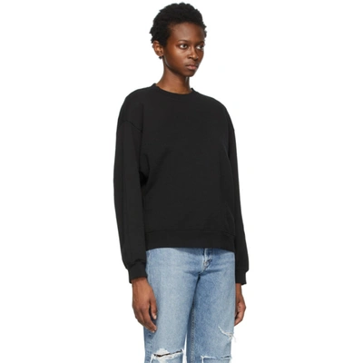 Shop Agolde Black Nolan Drop Shoulder Sweatshirt