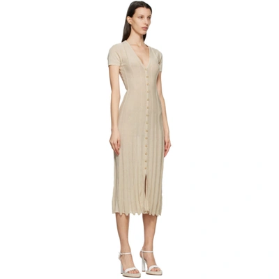 Shop Jacquemus Beige 'la Robe Cardigan' Dress